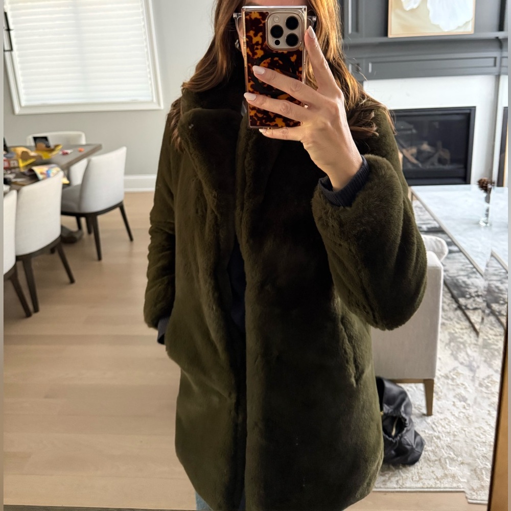 Women's Apparis Olive Faux Fur Coat